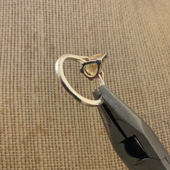 Sterling Silver Ring with Natural Citrine – Size 7 - Picture 10 of 13